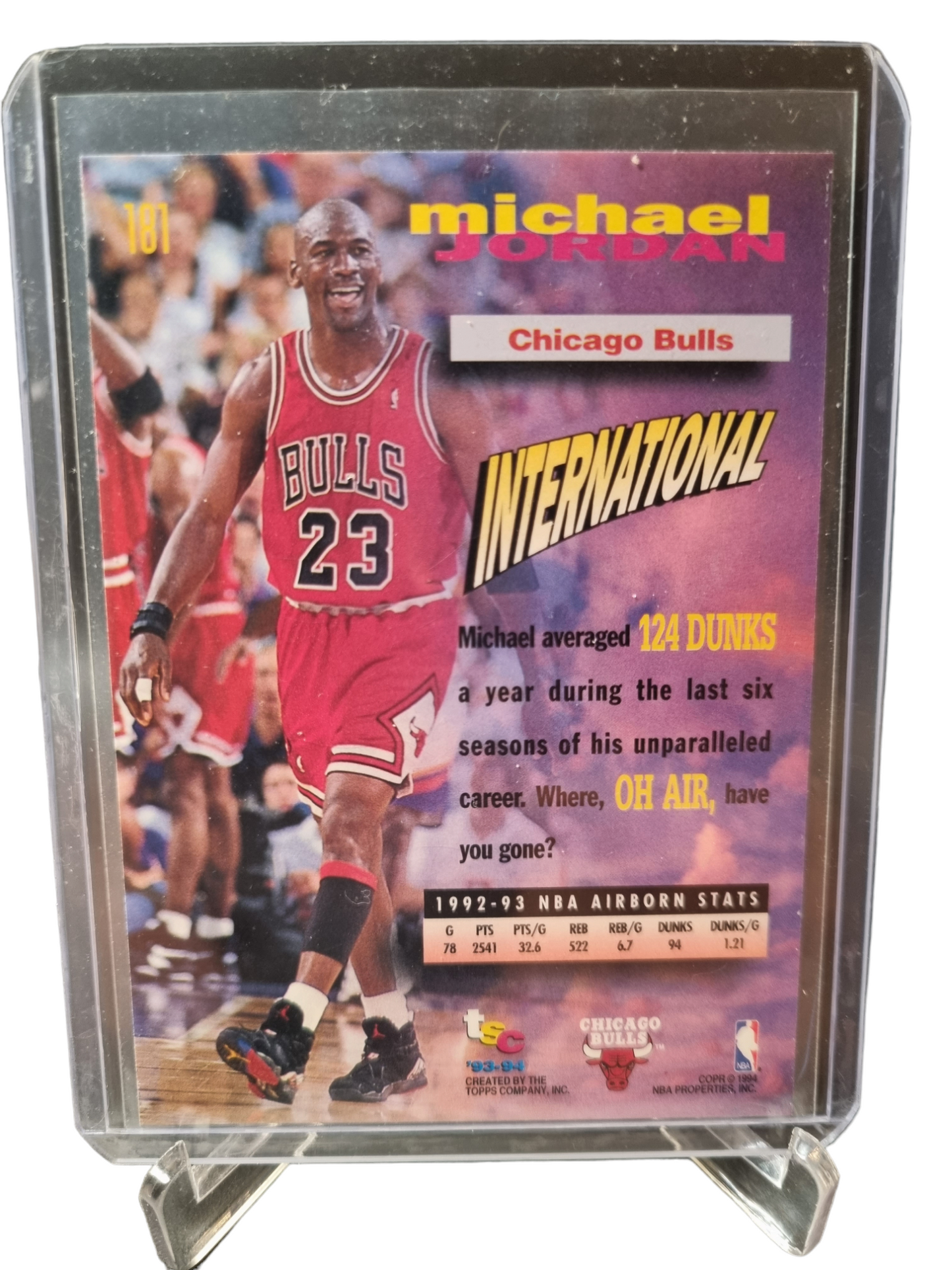 1996 Topps Stadium Club #181 Michael Jordan Frequent Flyers