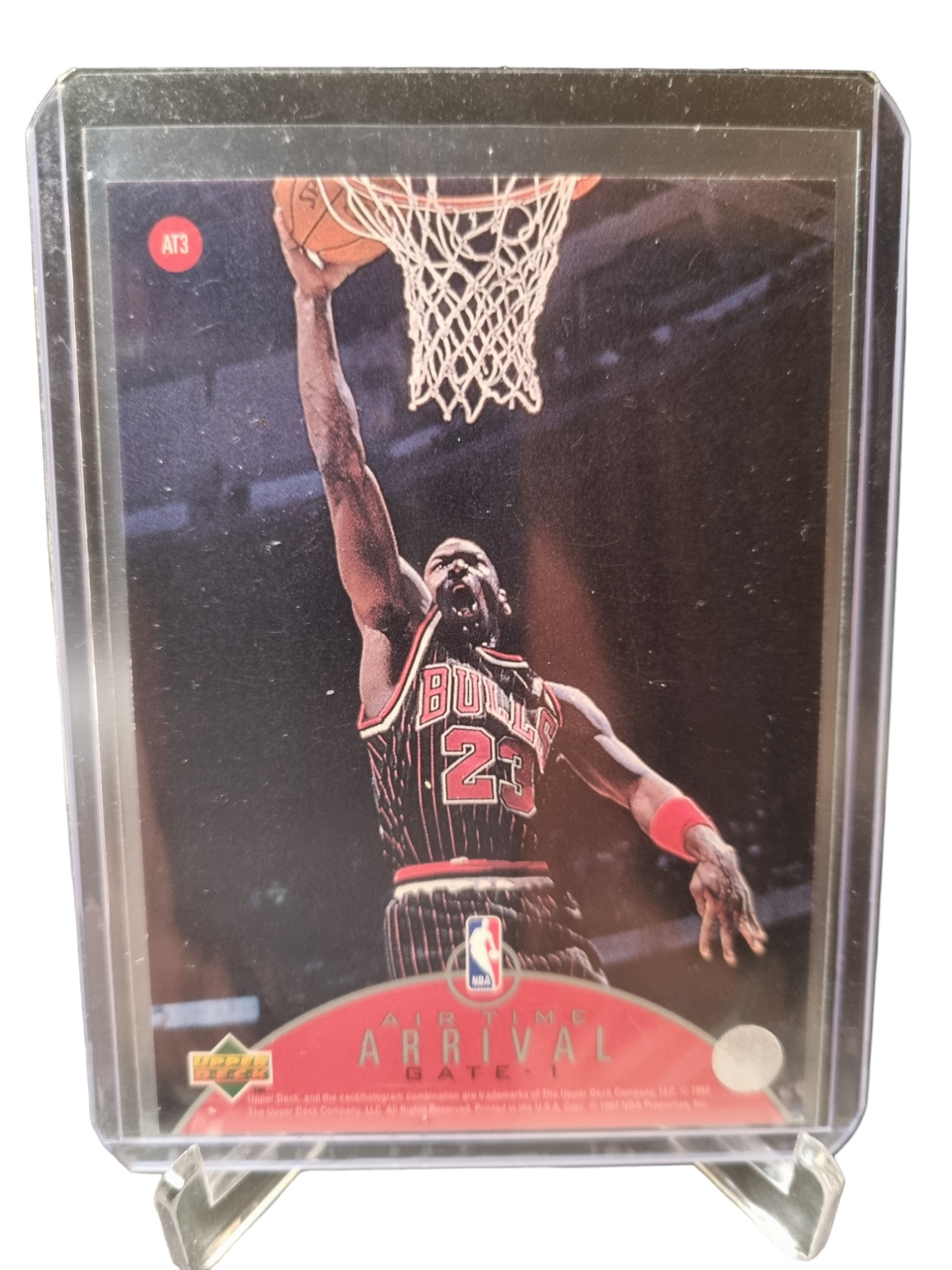 1997 Upper Deck #AT3 Michael Jordan Air Time Departure Runways/ Air Time Arrival Gate 1