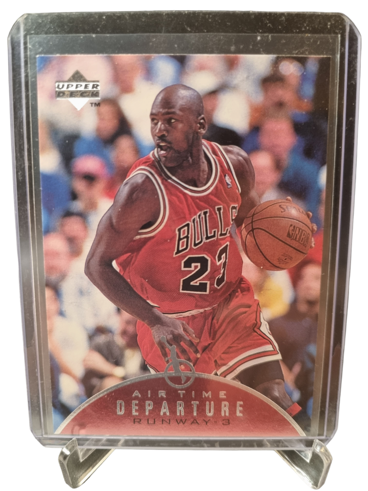 1997 Upper Deck #AT3 Michael Jordan Air Time Departure Runways/ Air Time Arrival Gate 1