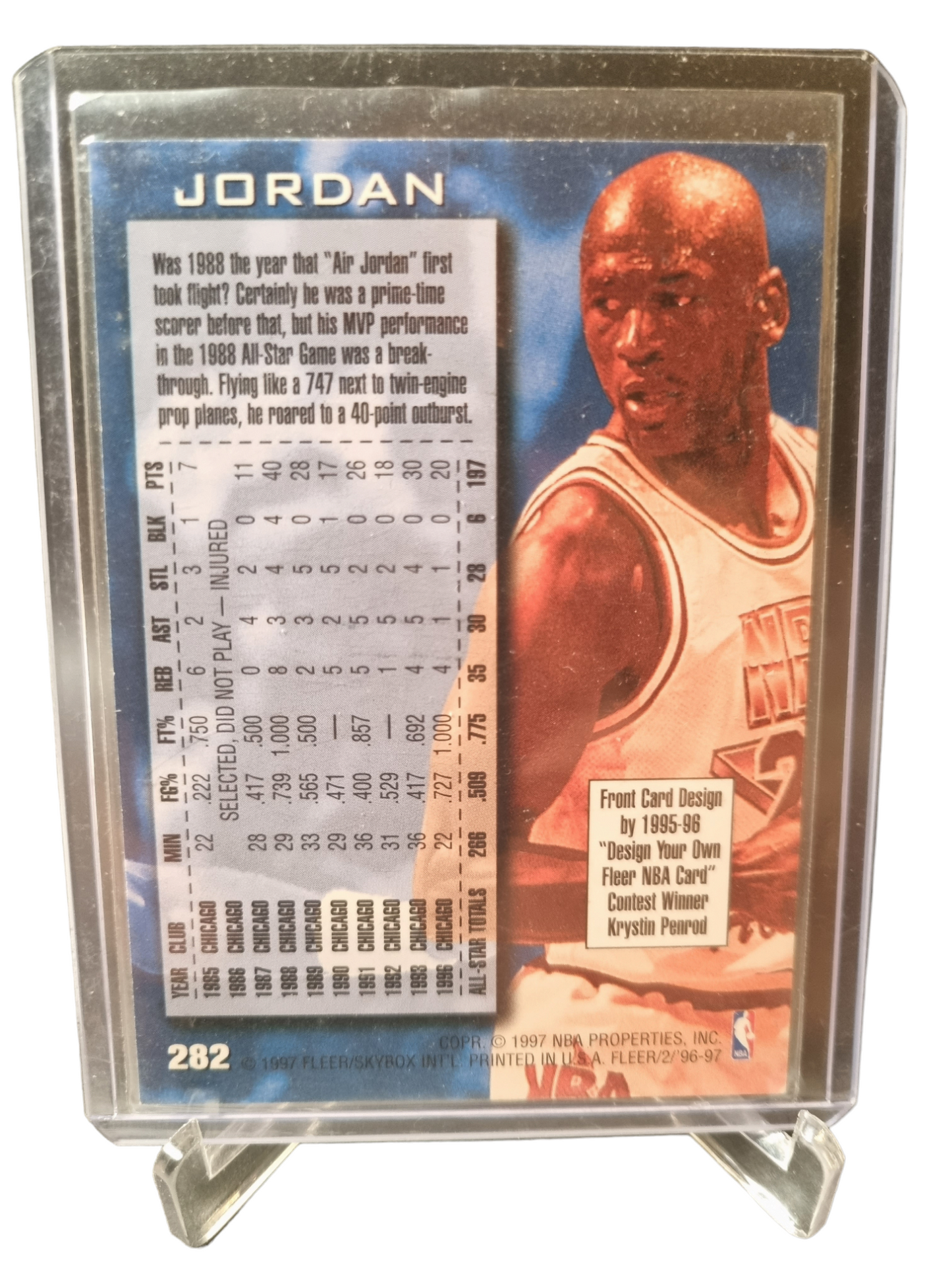 1996-97 Fleer #282 Michael Jordan NBA Allstar 10 Retro