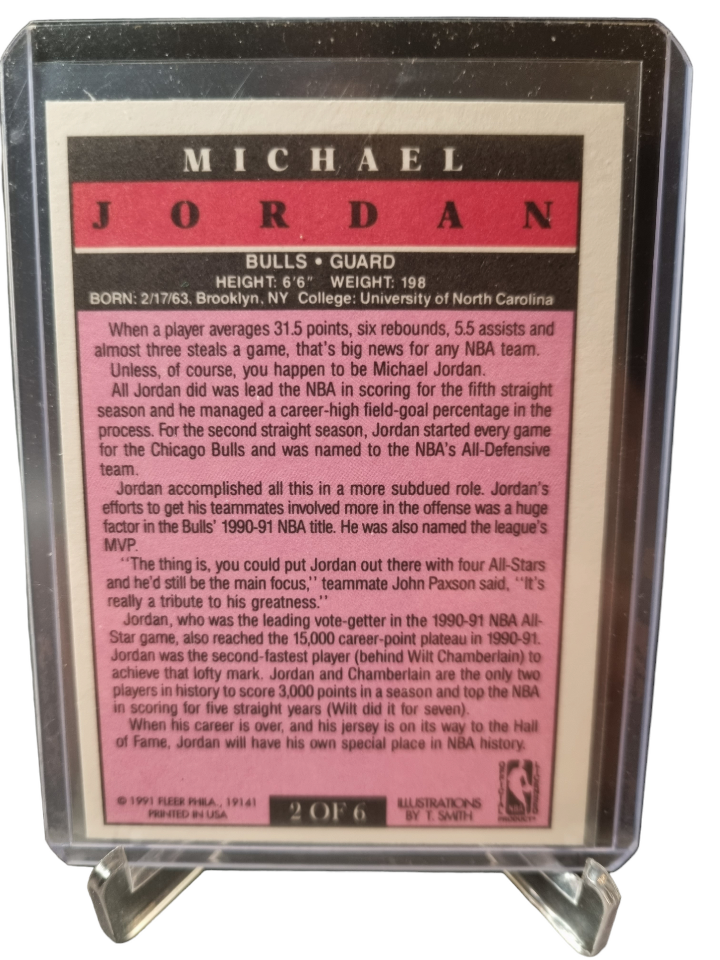 1991 Fleer #2 of 6 Michael Jordan Fleer 97 Illustrations