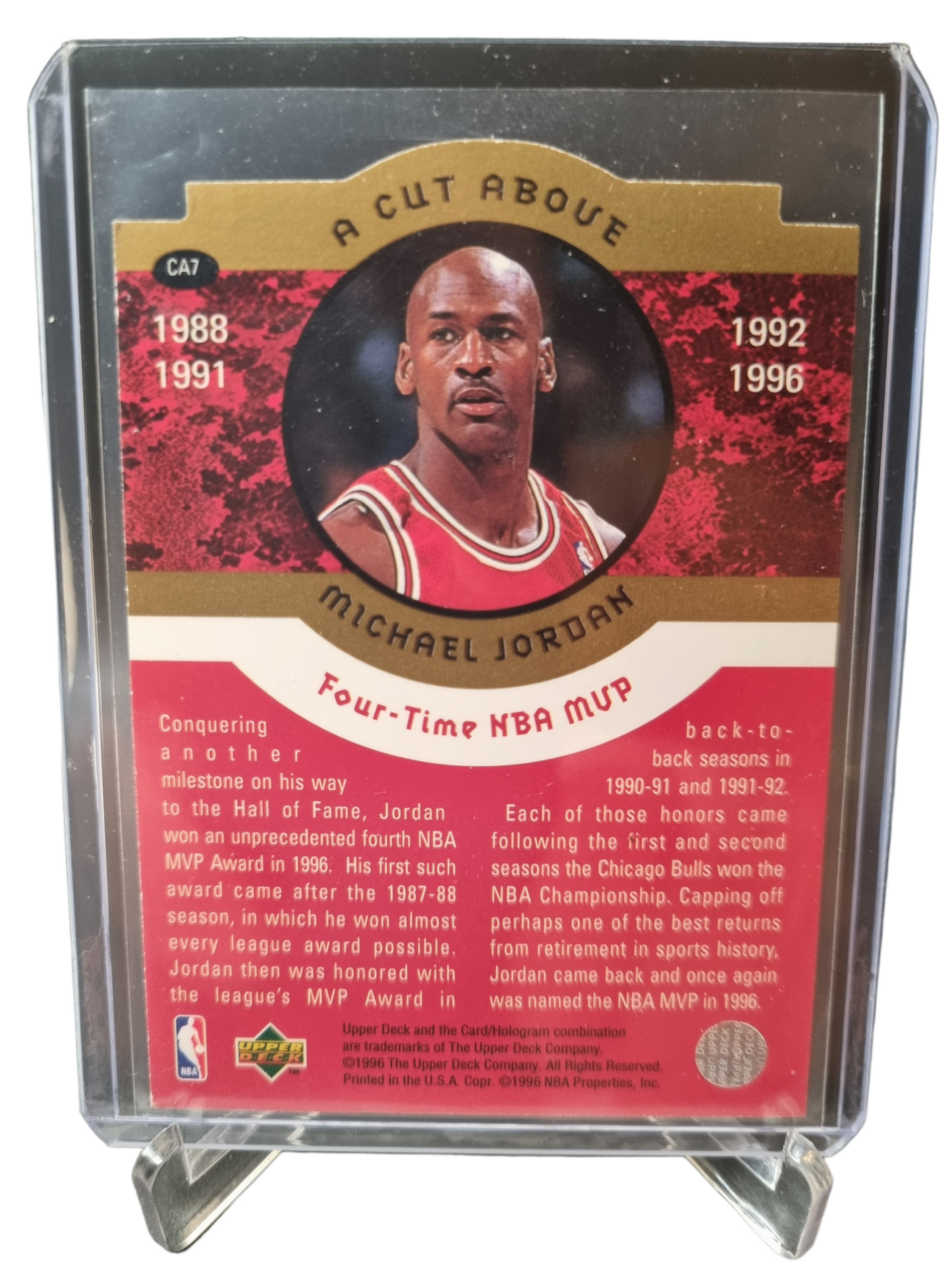 1996 Upper Deck # CA7 Michael Jordan A Cut Above