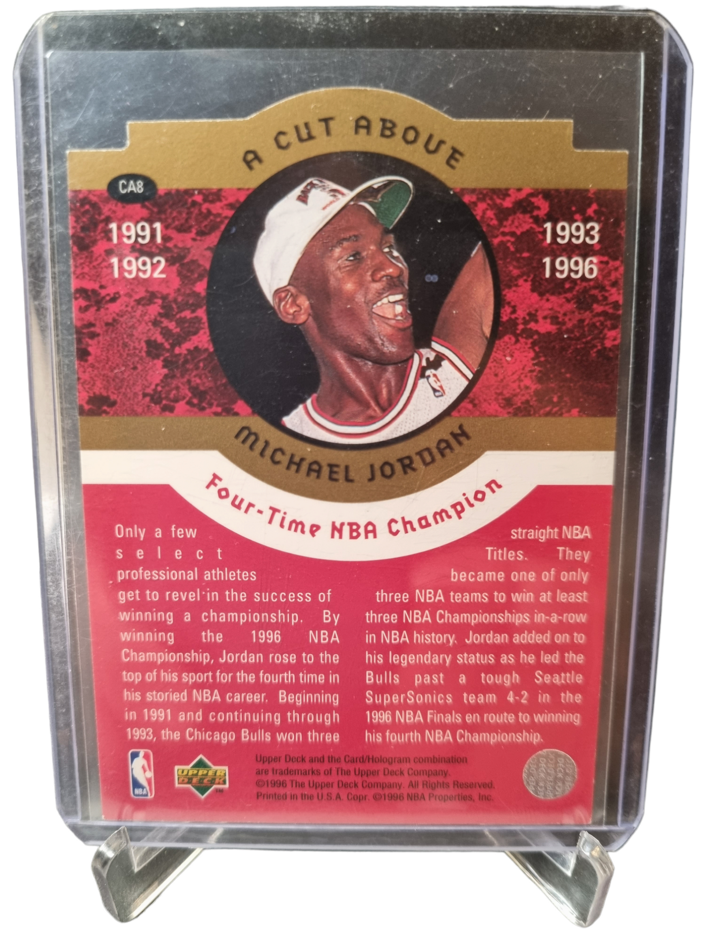 1996 Upper Deck # CA8 Michael Jordan A Cut Above