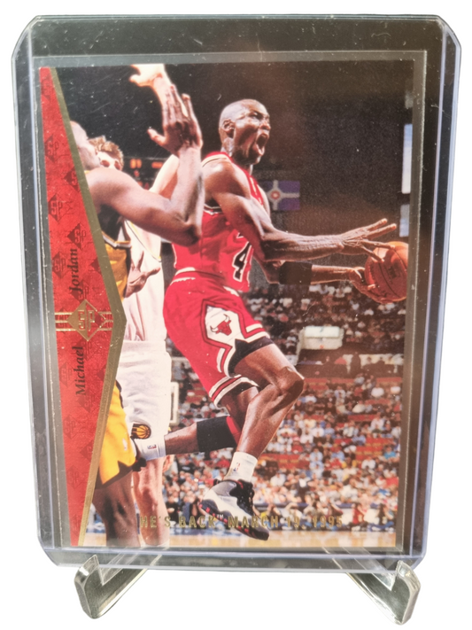 1995 Upper Deck SP #MJ1 Michael Jordan He's Back March 19th 1995 Red