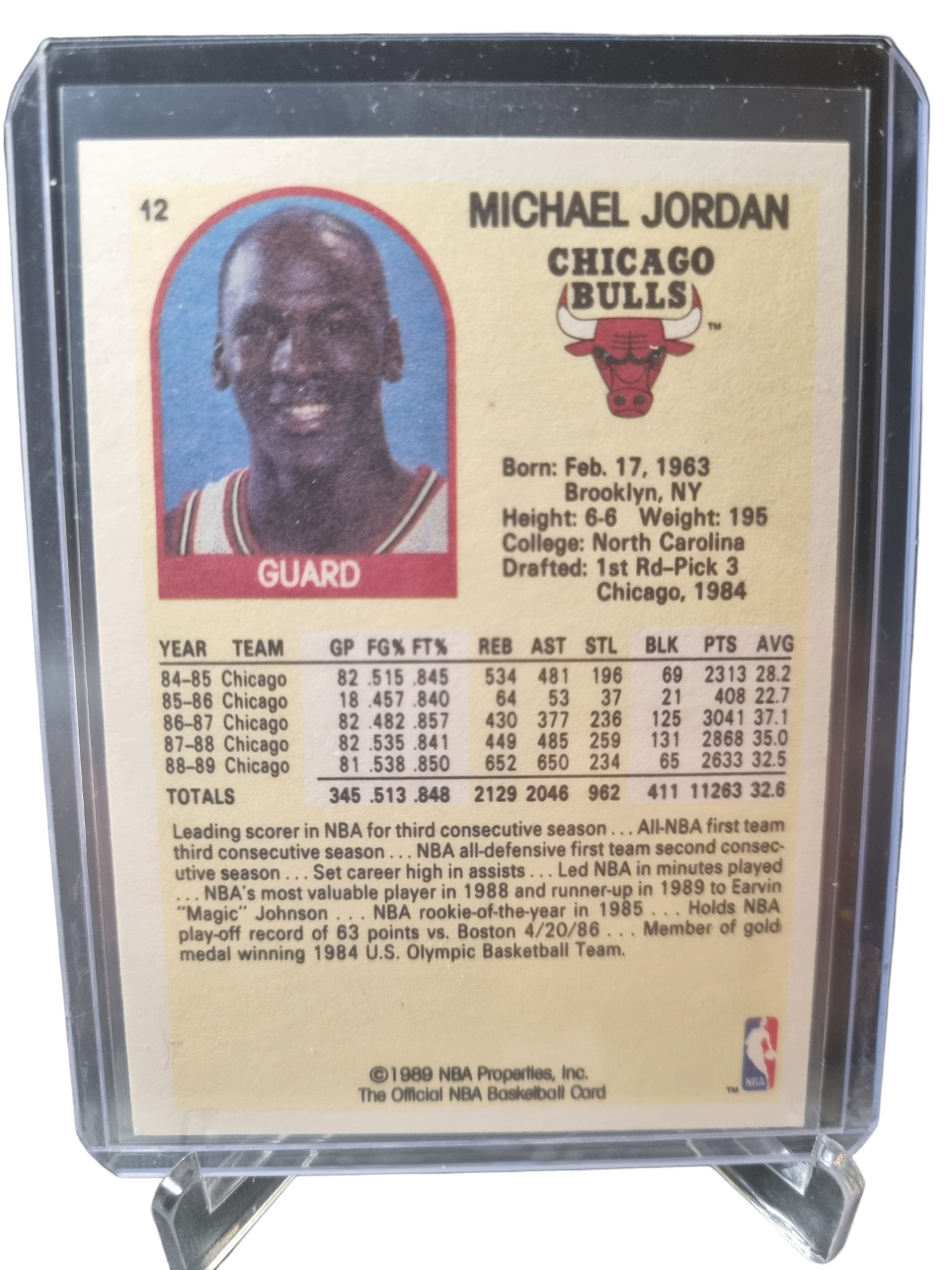 1989 Hoops #12 Michael Jordan Yellow