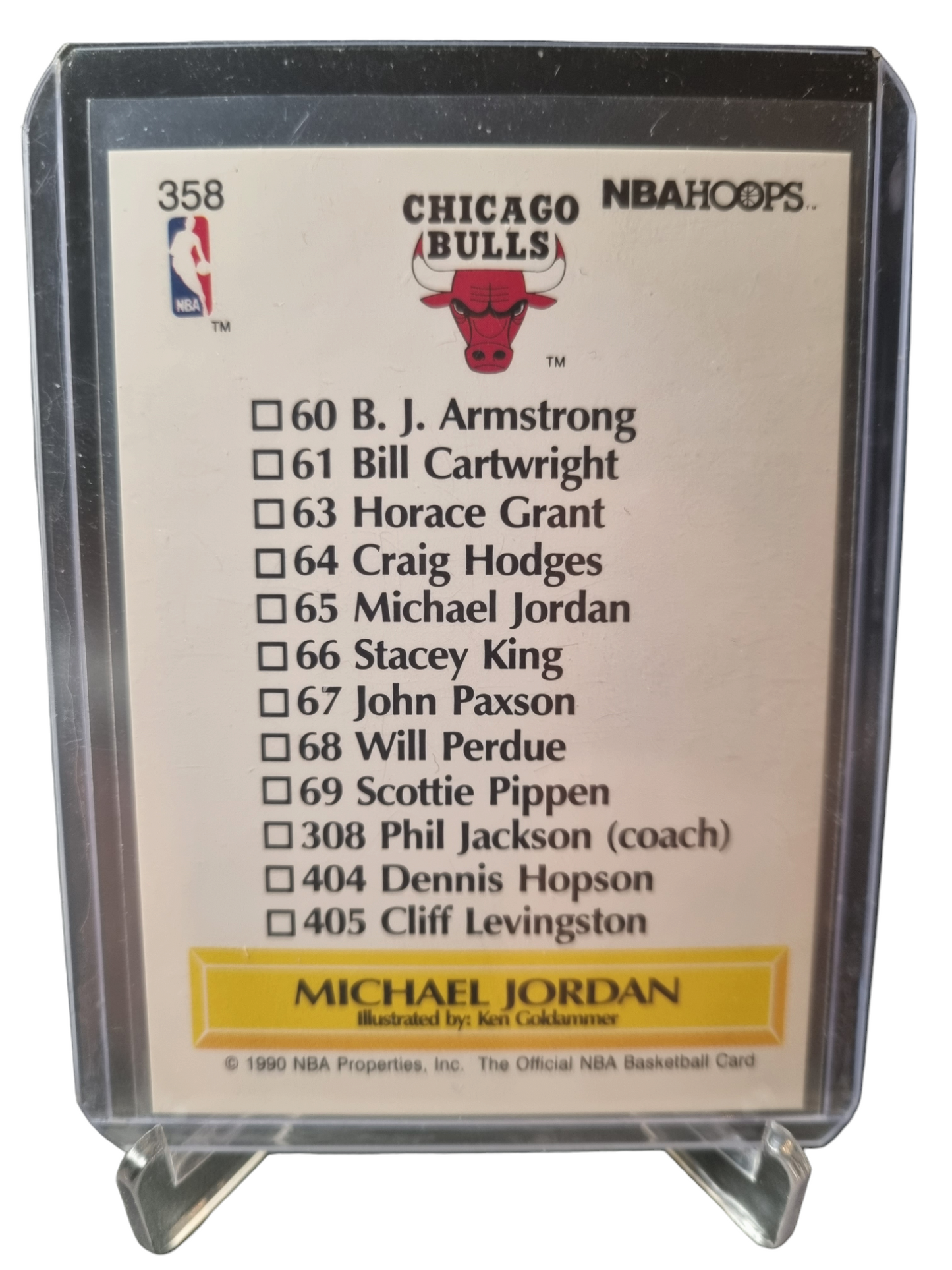 1990 Hoops #358 Michael Jordan Chicago Bulls Checklist