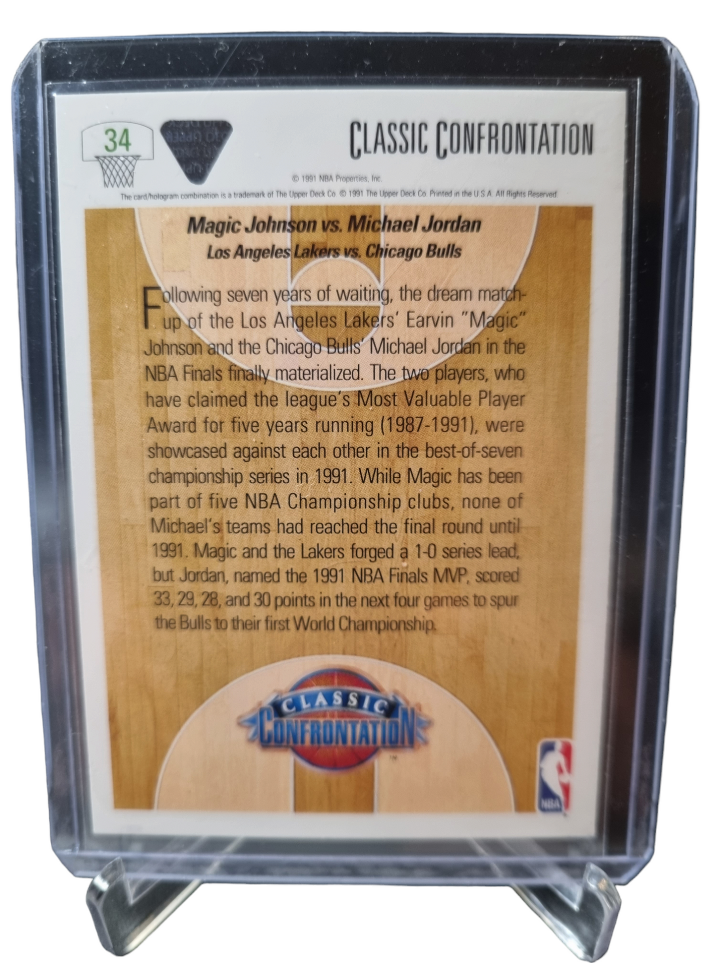 1991 Upper Deck #34 Magic VS Jordan Classic Confrontation