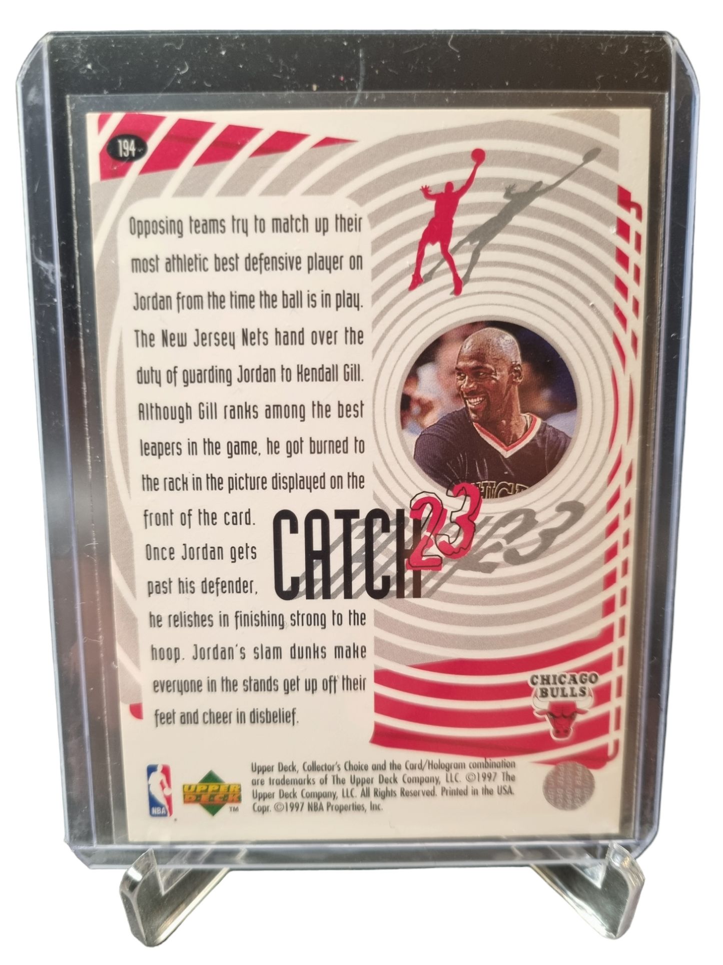 1997 Upper Deck #194 Michael Jordan Catch 23 Strong Finish