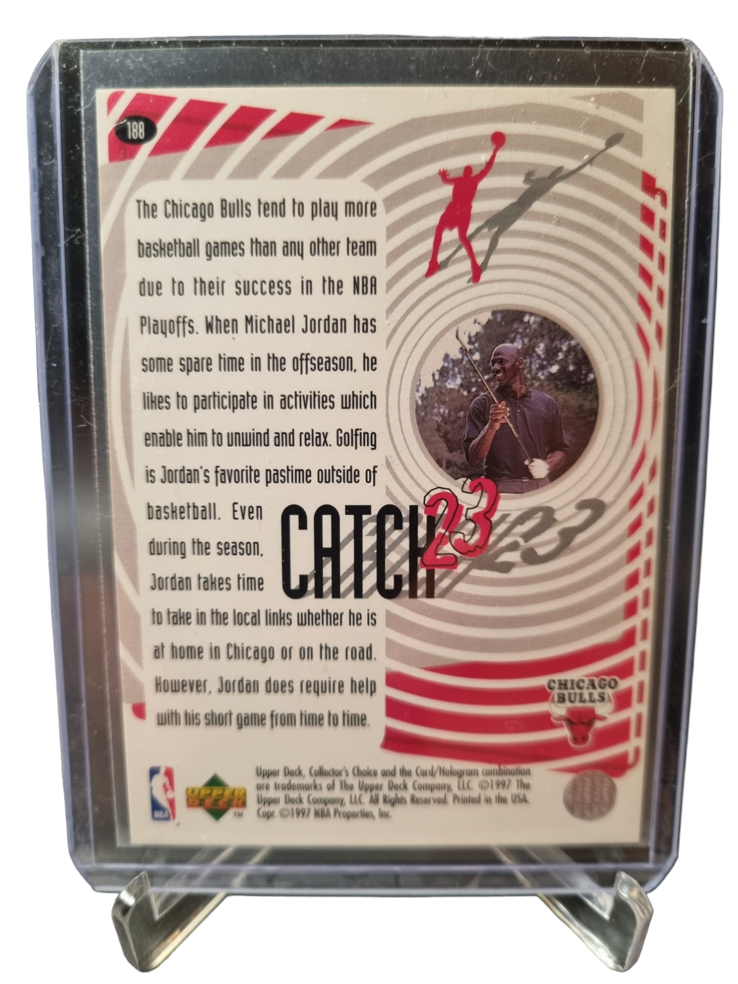 1997 Upper Deck #188 Michael Jordan Catch 23 Favorite Pastimes