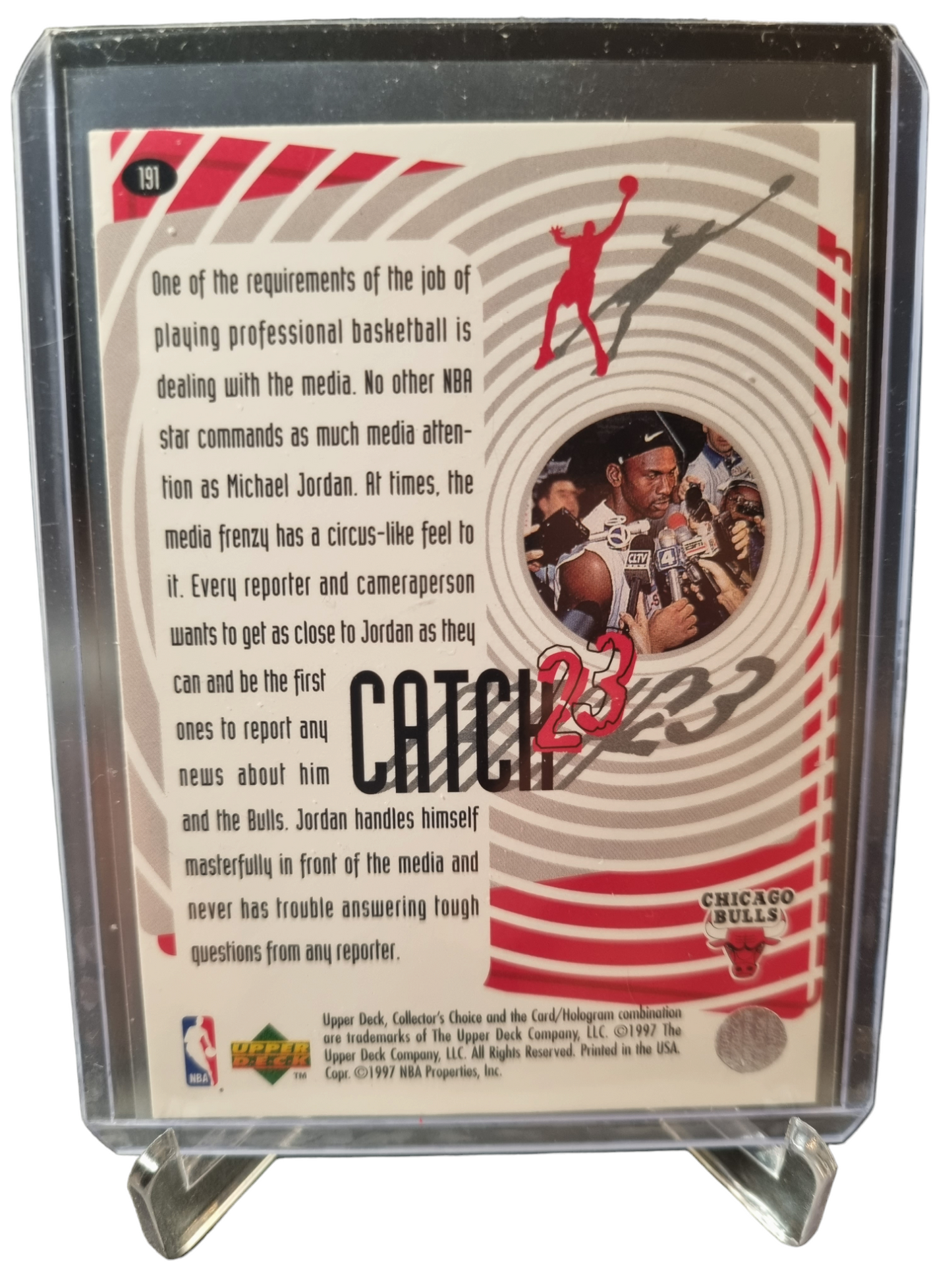 1997 Upper Deck #191 Michael Jordan Catch 23 Media Circus