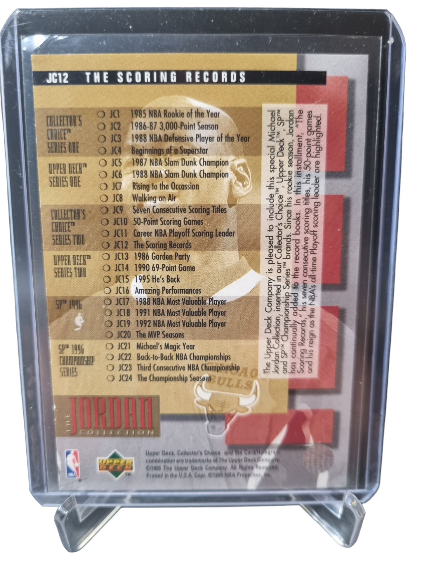 1995 Upper Deck #JC12 Michael Jordan Collection The Scoring Records