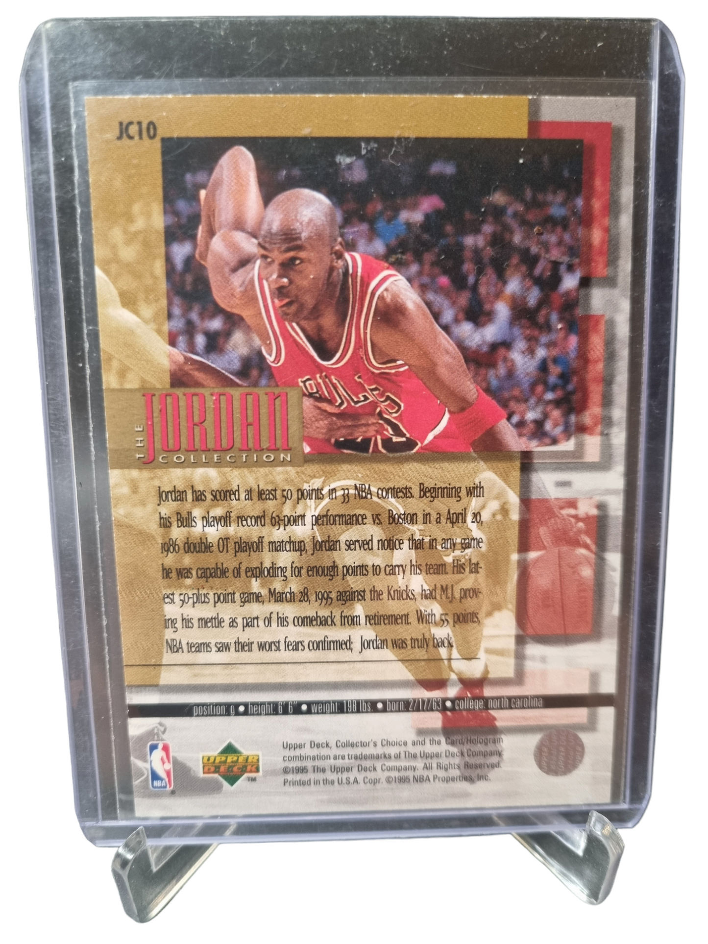 1995 Upper Deck #JC10 Michael Jordan 50 Point Scoring Games