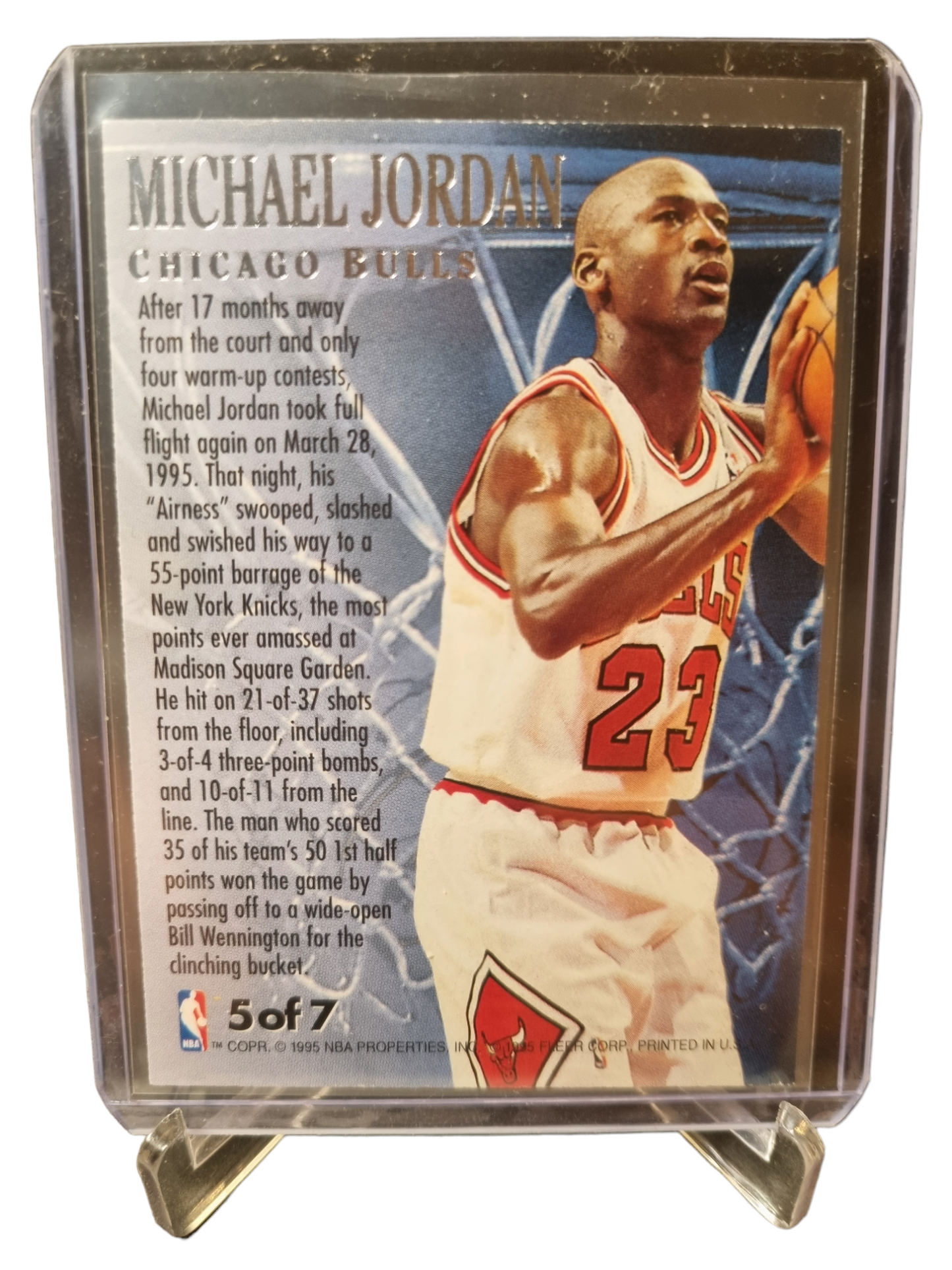 1995-96 Fleer Ultra #5 of 7 Michael Jordan Fabulous 50's Insert