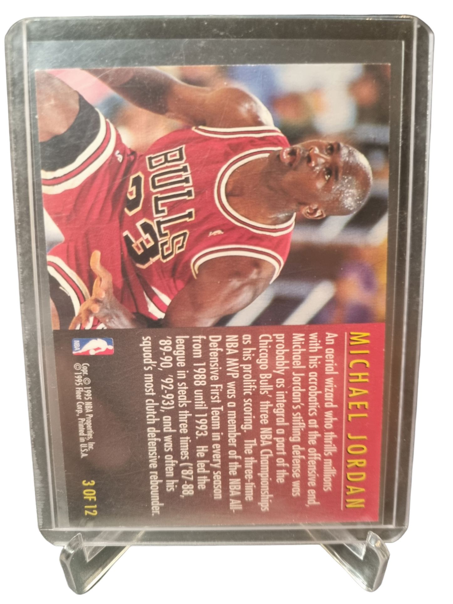 1995-96 Fleer #3 of 12 Michael Jordan Total D