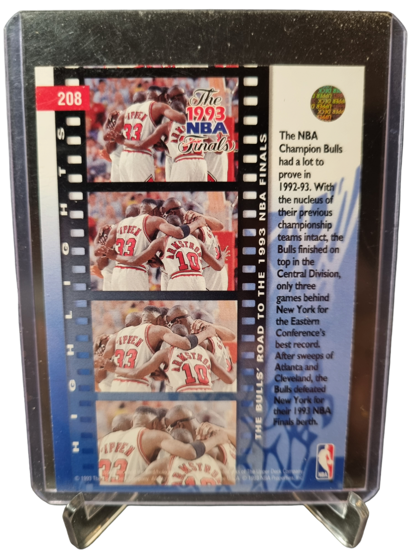 1993 Upper Deck #208 Michael Jordan Chicago Bulls 1993 NBA Finals