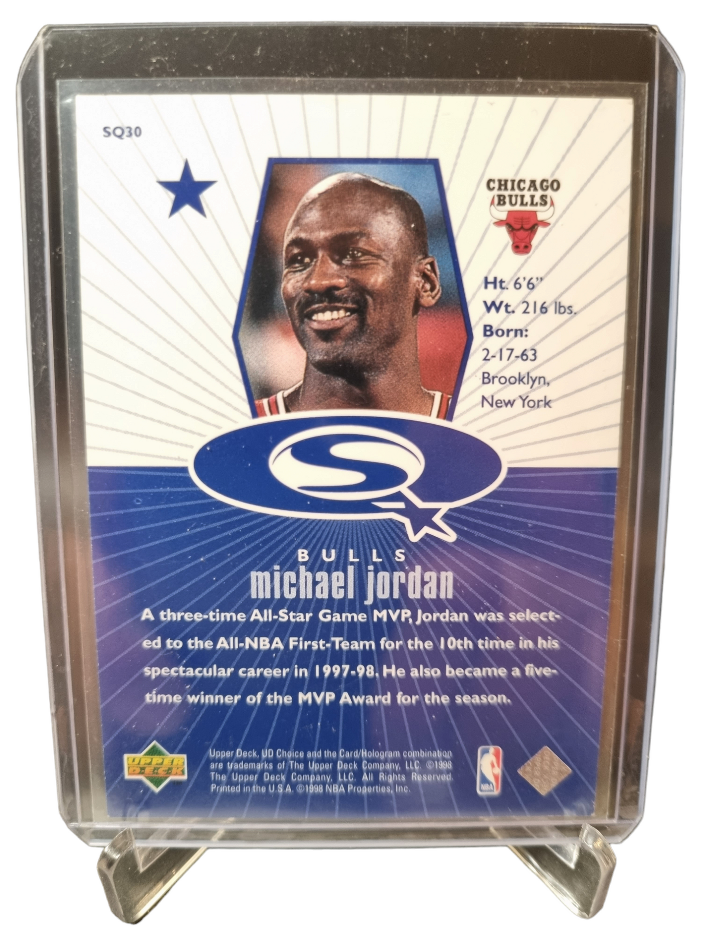 1998 Upper Deck #SQ30 Michael Jordan Star Quest Insert