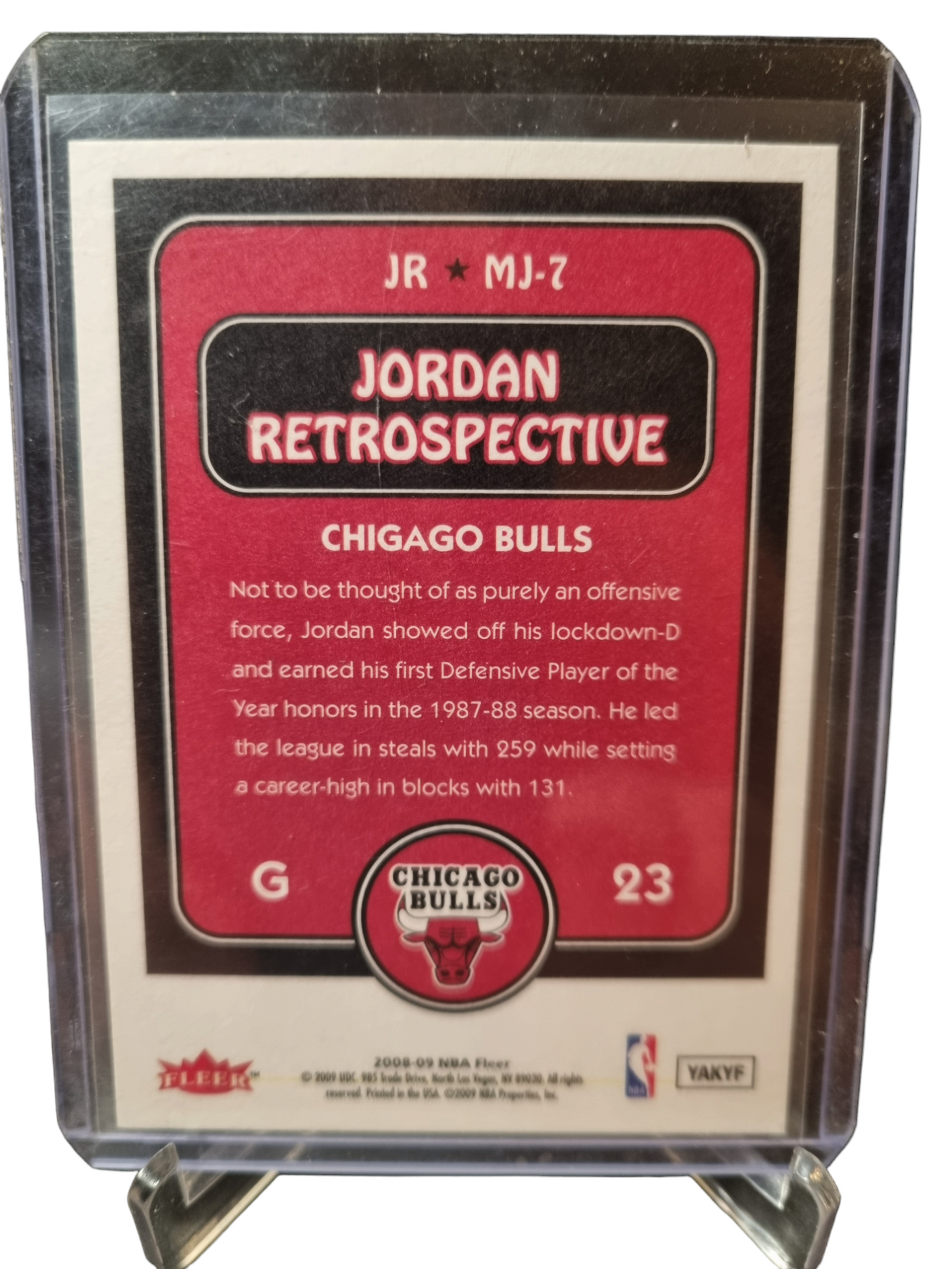 2008-09 Fleer #JR-MJ7 Michael Jordan Jordan Retrospective Insert