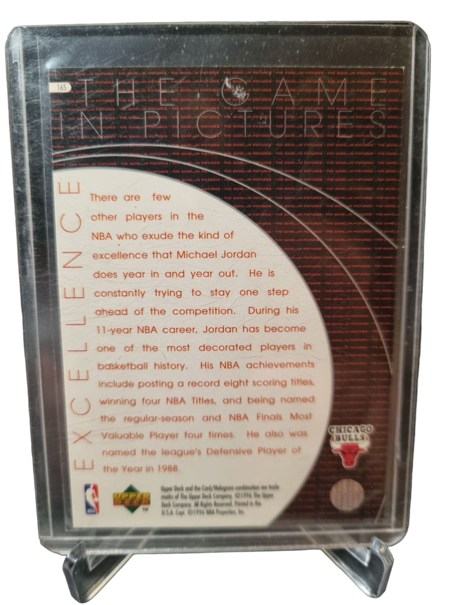 1996 Upper Deck #165 Michael Jordan Excellence