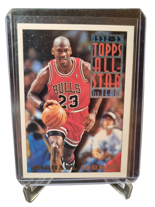 1993 Topps Gold #101 Michael Jordan 1992-93 Topps All-Star 1st Team