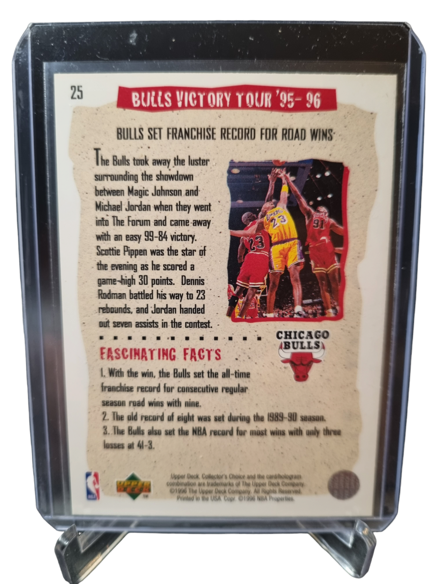 1996 Upper Deck #25 Michael Jordan Bulls Victory Tour 95-96