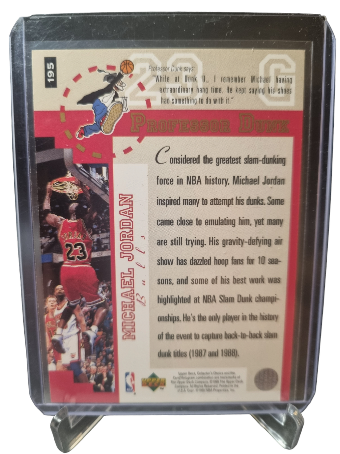 1995 Upper Deck #195 Michael Jordan Professor Dunk