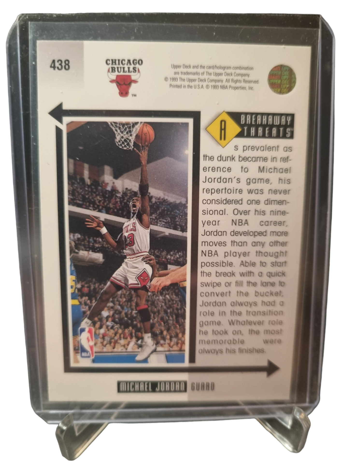 1993 Upper Deck #438 Michael Jordan Breakaway Threats