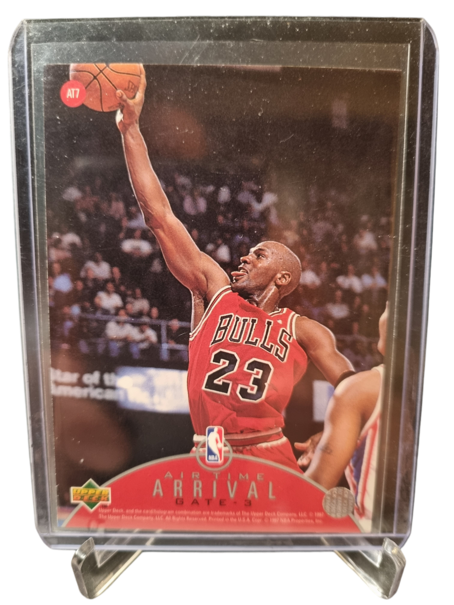 1997 Upper Deck #AT7 Michael Jordan Air Time Departure Runway 1 / Air Time Arrival Gate 3