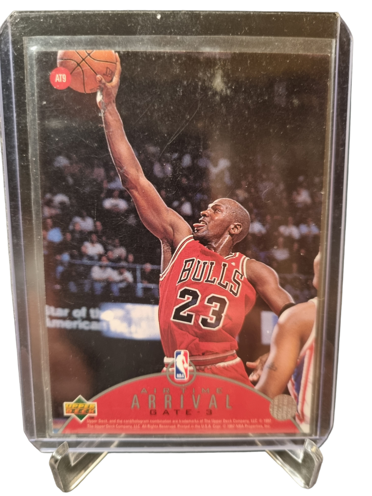 1997 Upper Deck #AT9 Michael Jordan Air Time Departure Runway 3 / Air Time Arrival Gate 3