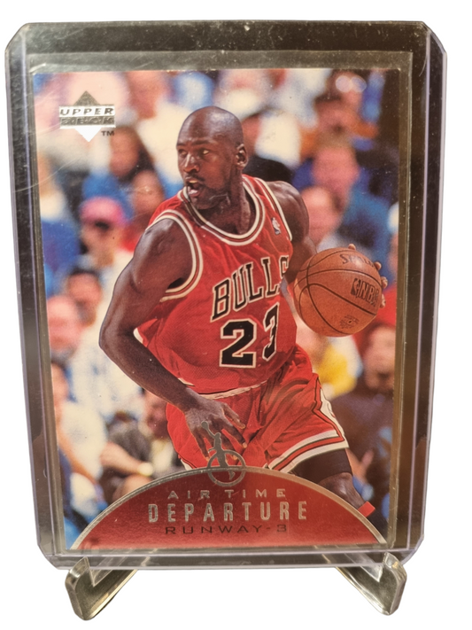 1997 Upper Deck #AT9 Michael Jordan Air Time Departure Runway 3 / Air Time Arrival Gate 3