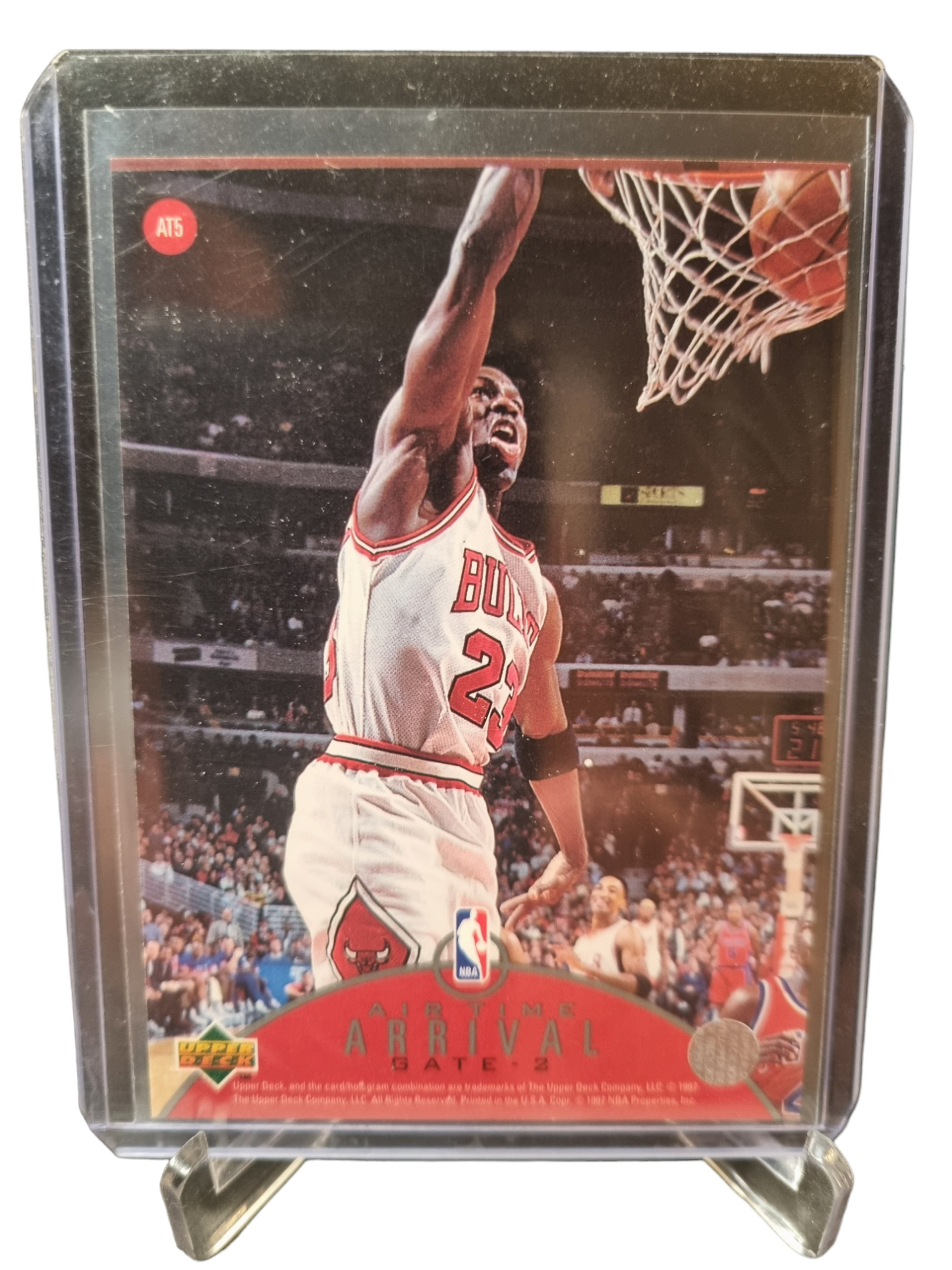 1997 Upper Deck #AT5 Michael Jordan Air Time Departure Runway 2 / Air Time Arrival Gate 2