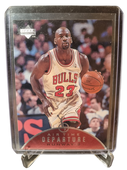 1997 Upper Deck #AT5 Michael Jordan Air Time Departure Runway 2 / Air Time Arrival Gate 2