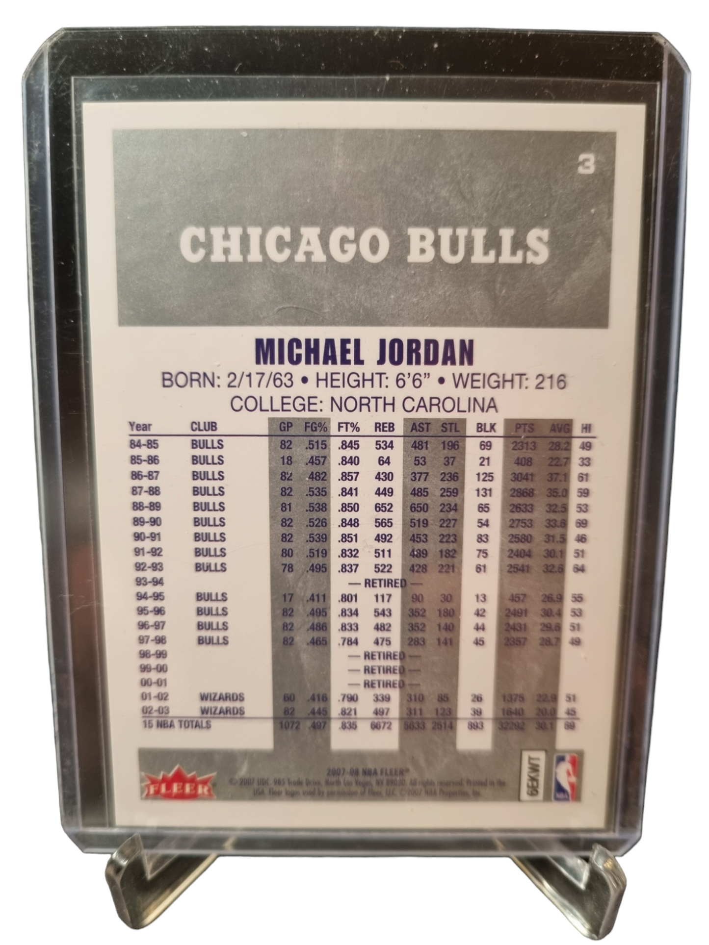 2007-08 Fleer #3 Michael Jordan