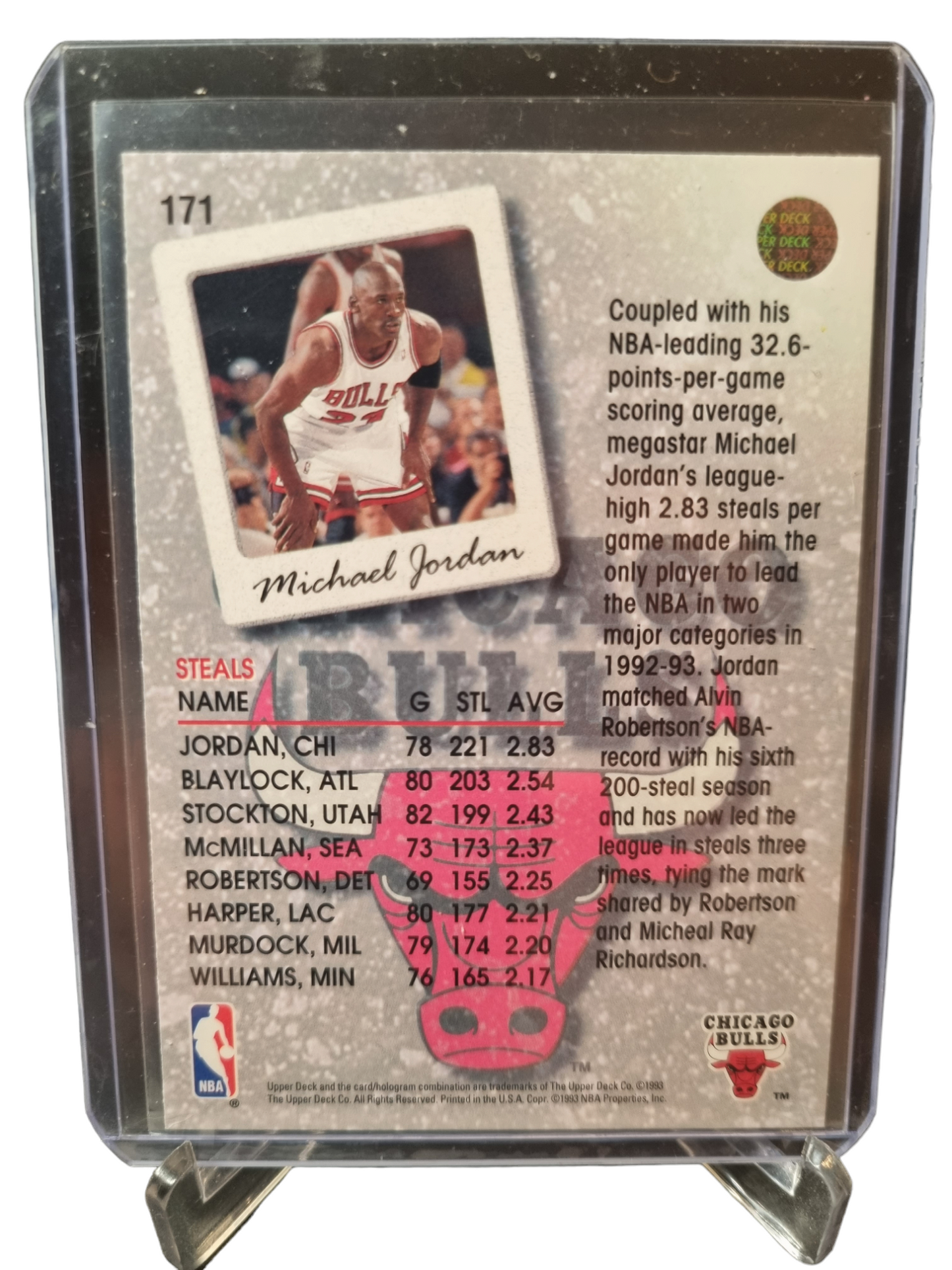 1993 Upper Deck #171 Michael Jordan Season Leaders