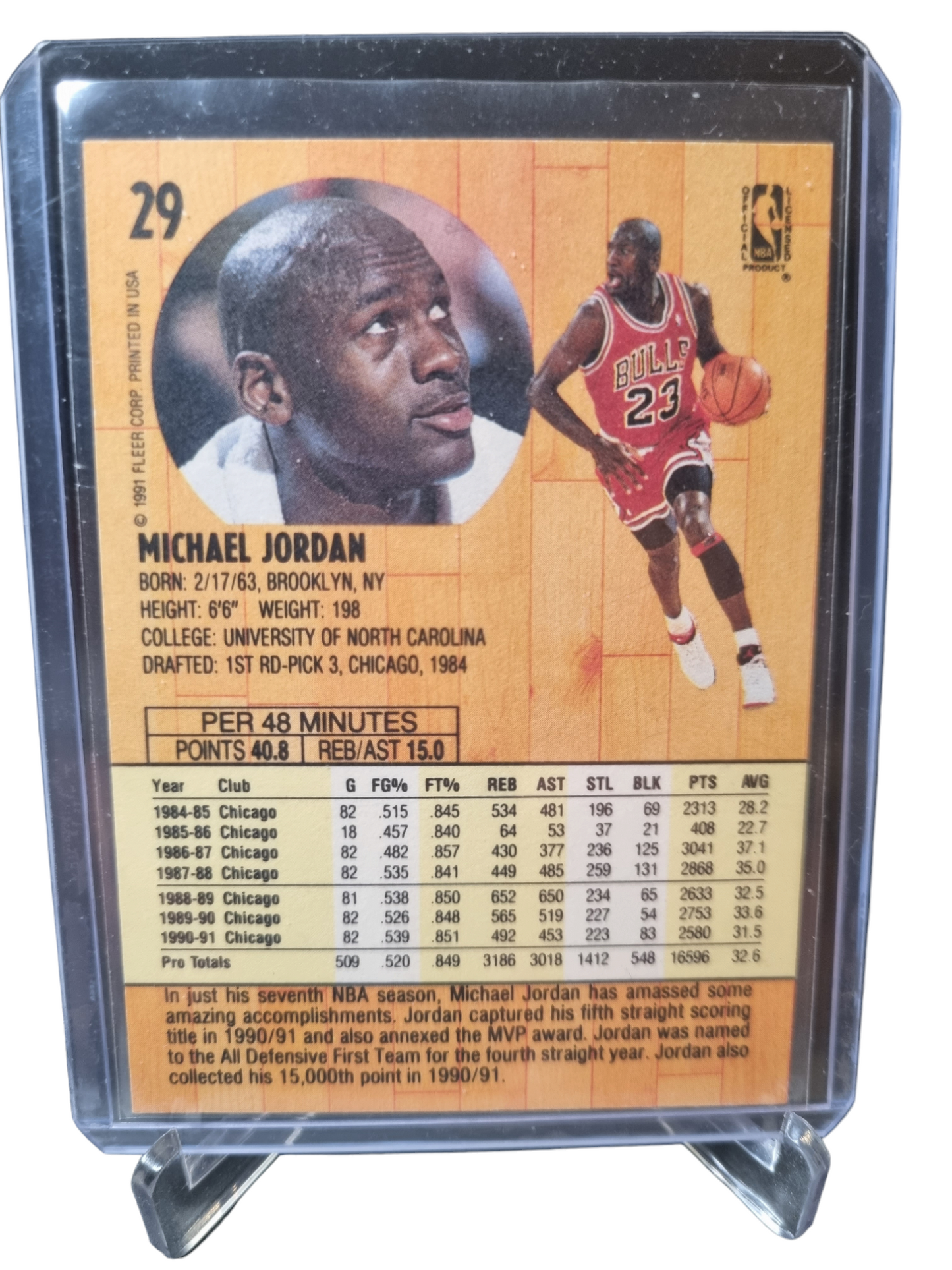 1991 Fleer #29 Michael Jordan