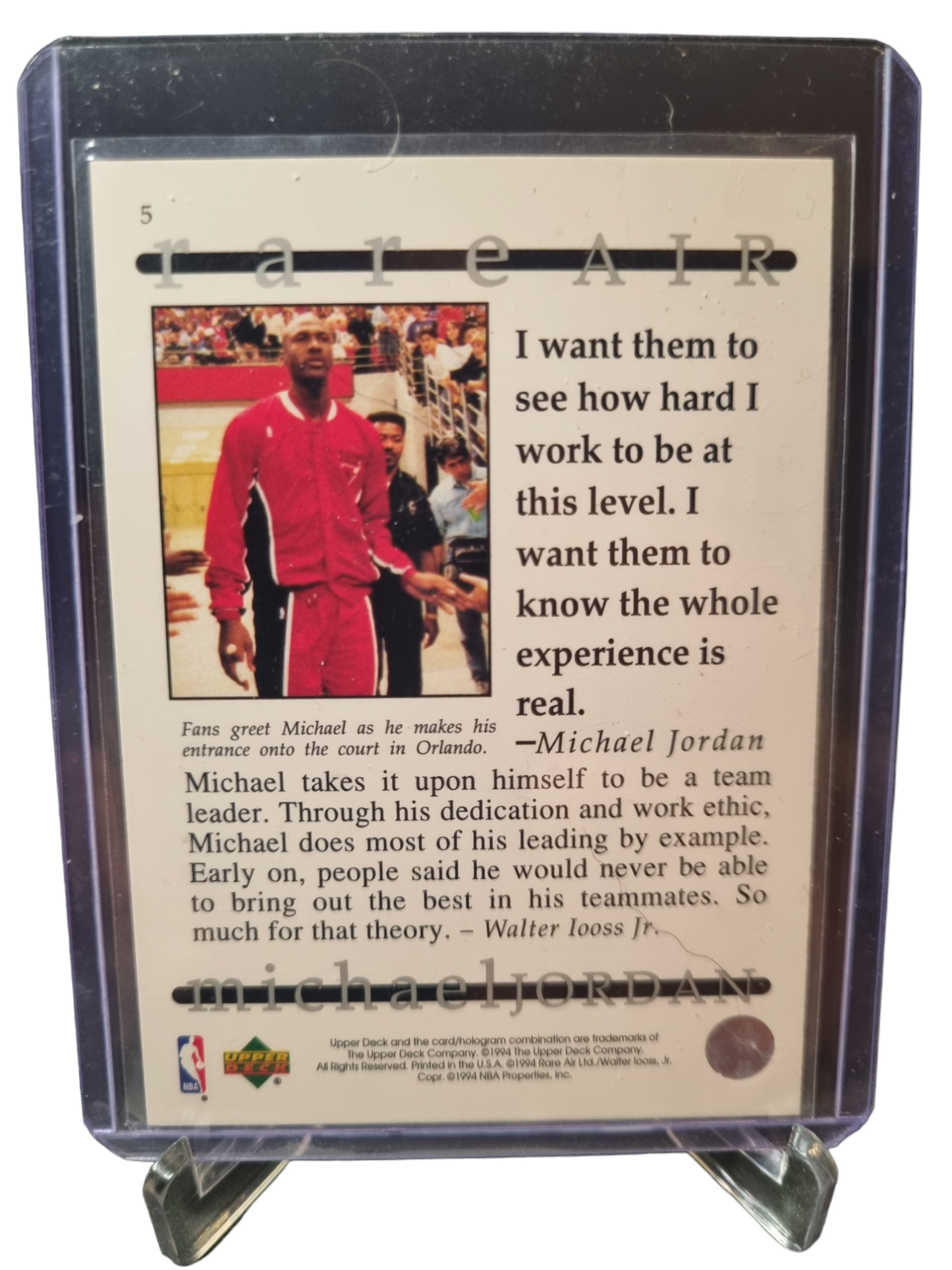 1994 Upper Deck #5 Michael Jordan Rare Air