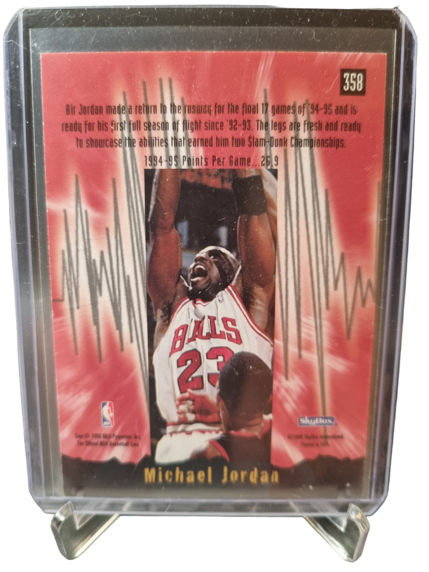 1996 Hoops #358 Michael Jordan Earth Shakers