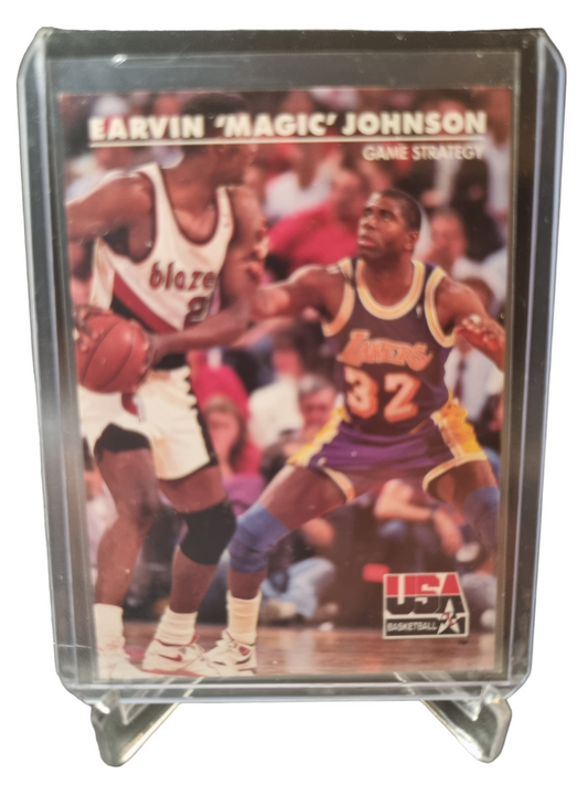 1992 Sky Box #30 Magic Johnson USA Basketball Game Strategy