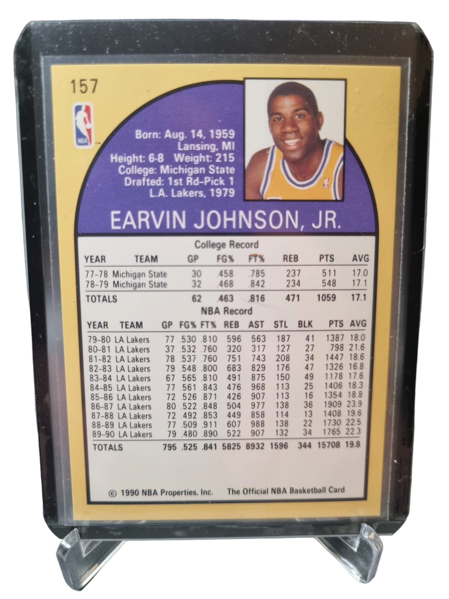 1990 Hoops #157 Magic Johnson MVP