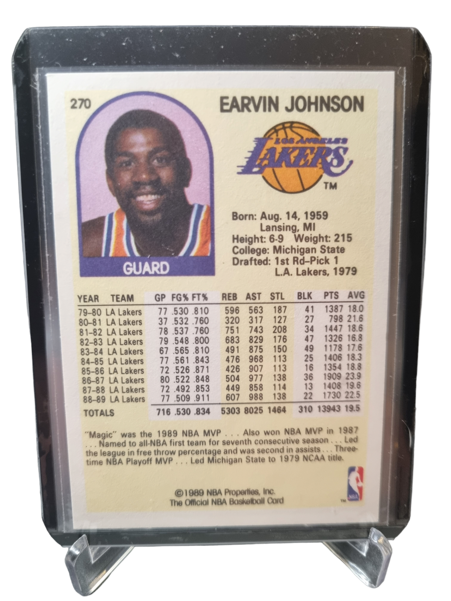 1989 Hoops #270 Magic Johnson