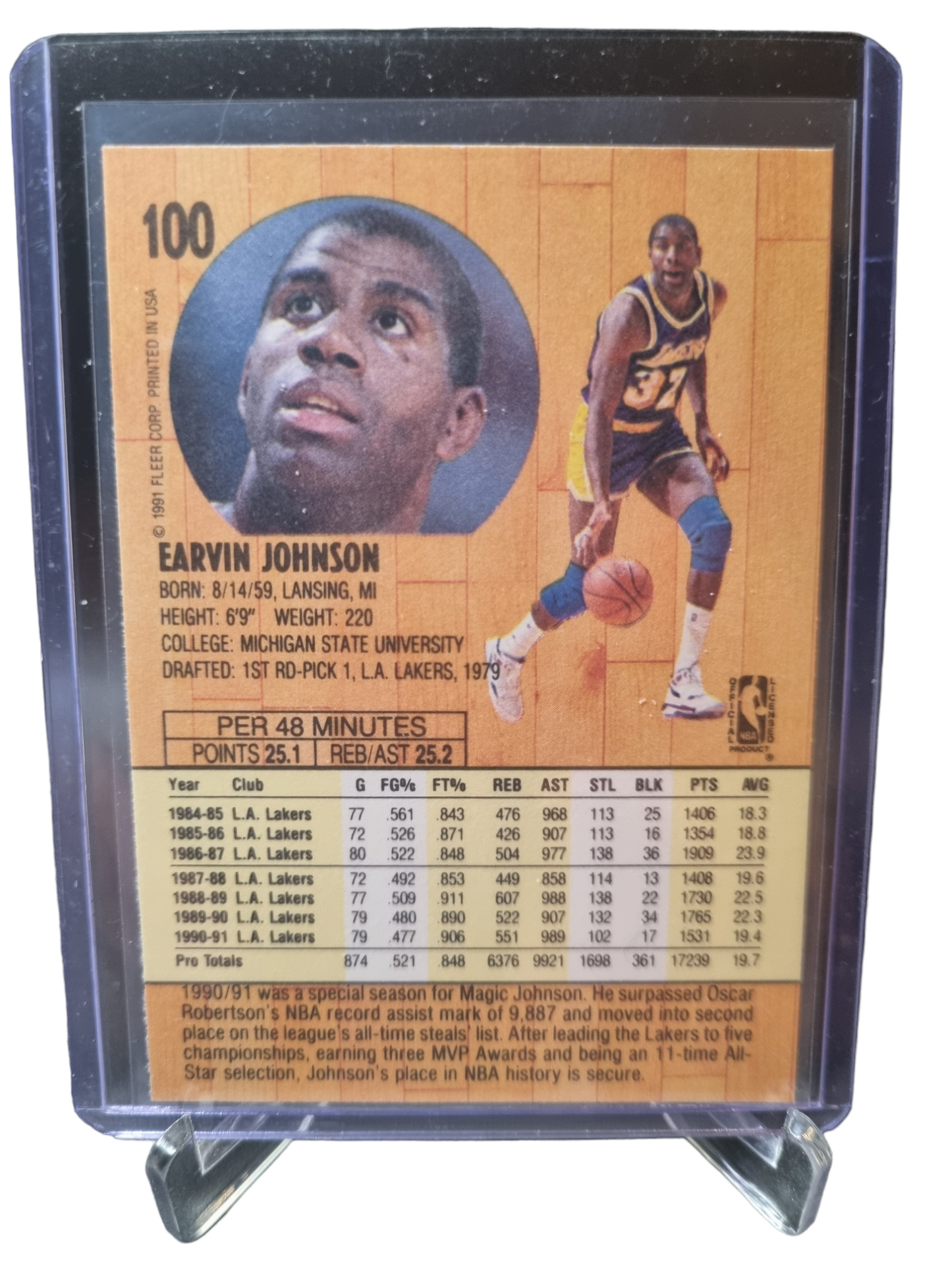 1991 Fleer #100 Magic Johnson