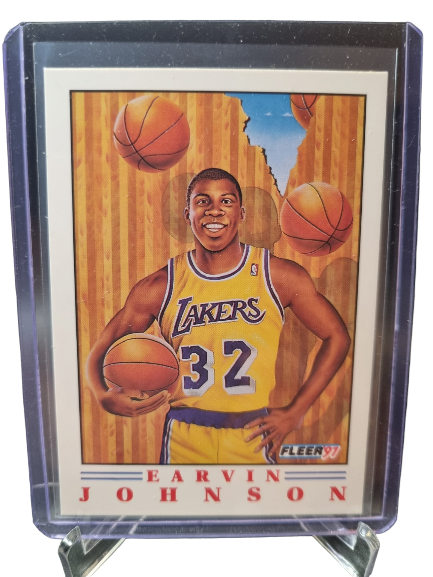 1991 Fleer #6 of 6 Magic Johnson Illustration Fleer 97