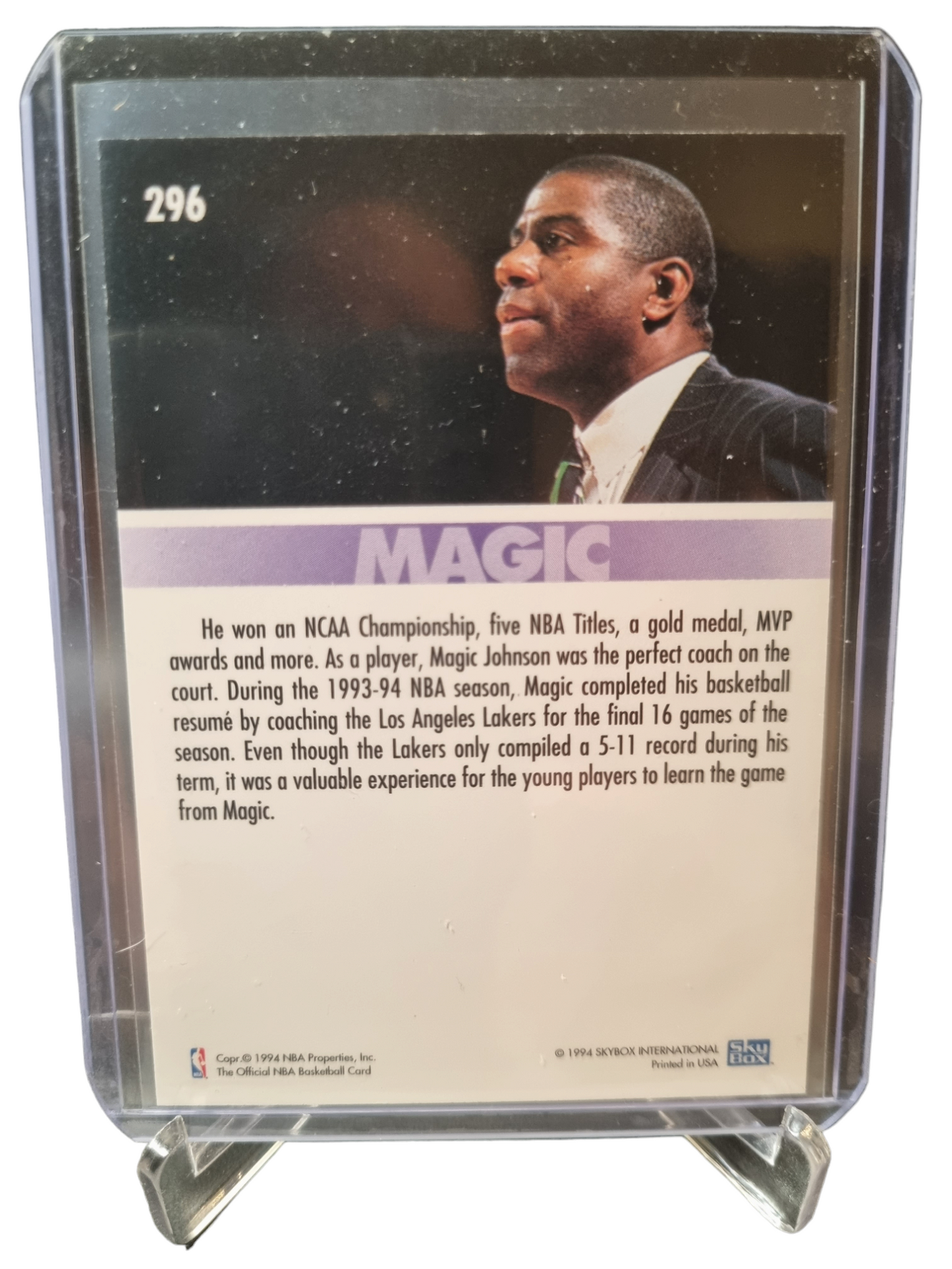 1994 Sky Box #296 Magic Johnson Official Commemorative