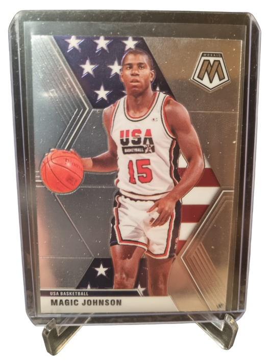 2019-20 Panini Mosaic #255 Magic Johnson USA Basketball