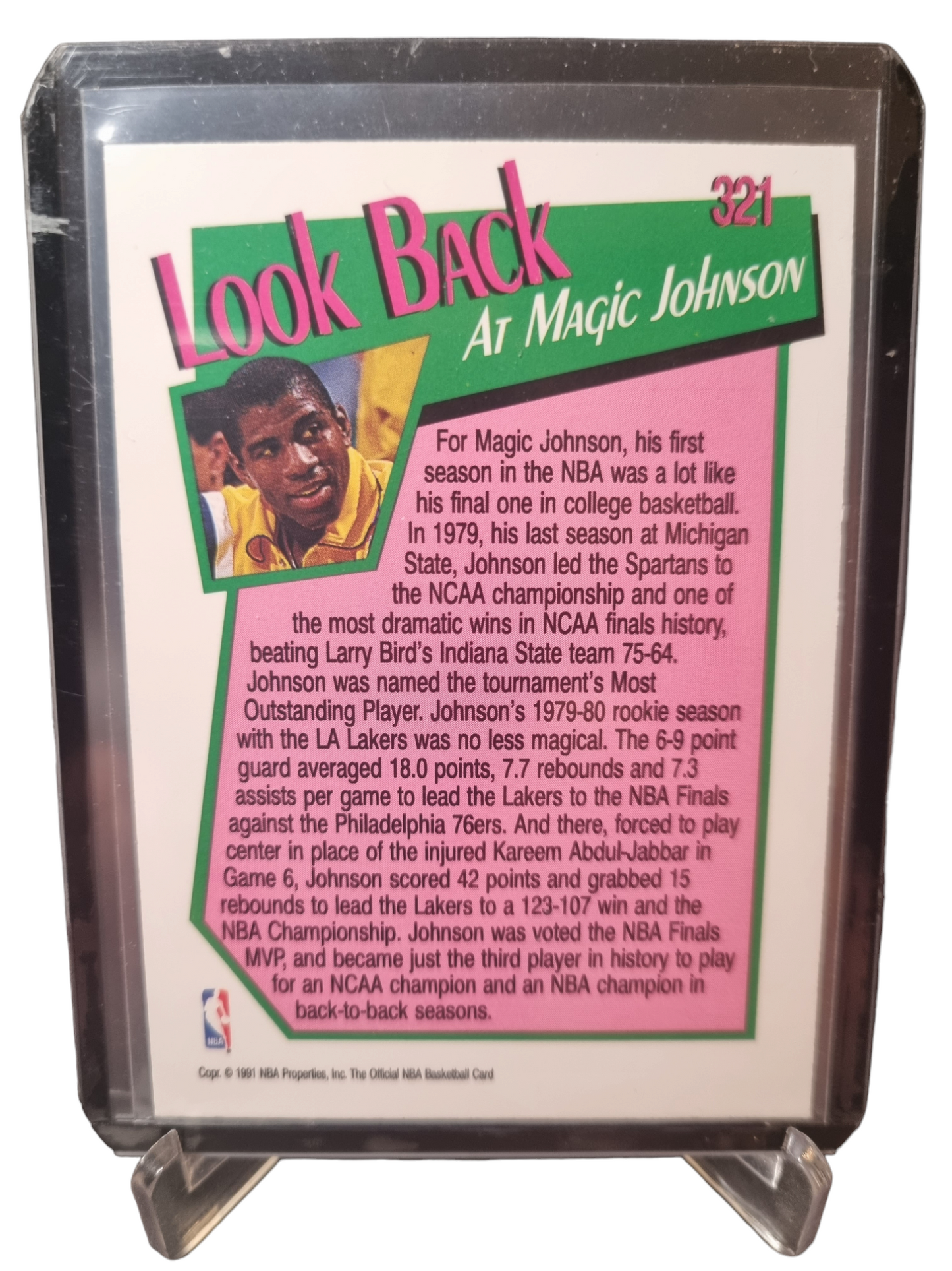 1991 Hoops #321 Magic Johnson Look Back