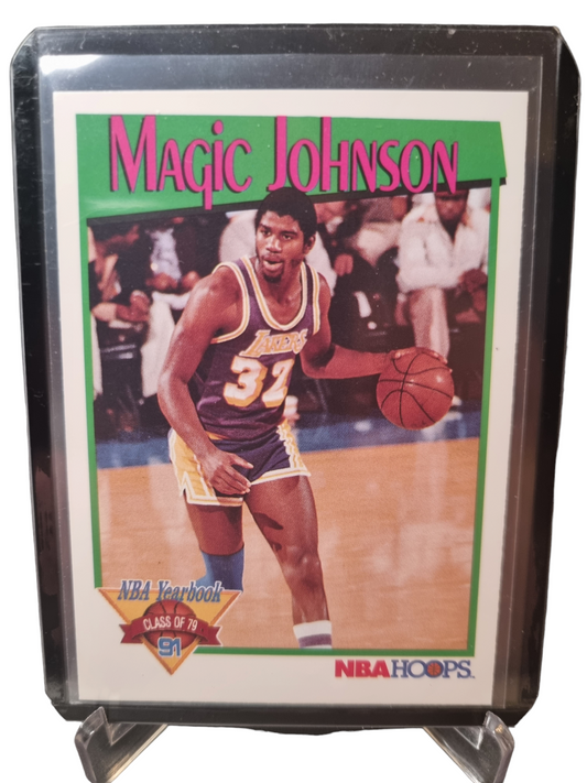 1991 Hoops #321 Magic Johnson Look Back