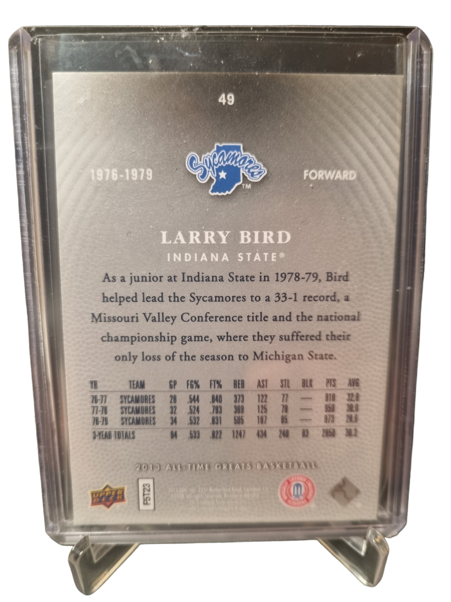 2013 Upper Deck #49 Larry Bird All Time Greats 111/150