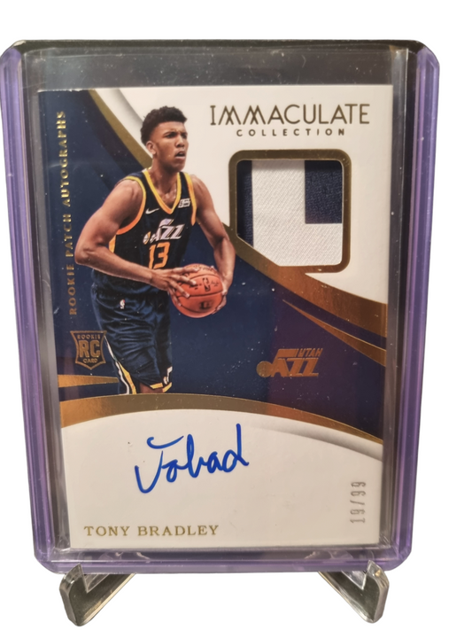 2017-18 Panini Immaculate #127 Tony Bradley Rookie Patch Autograph 19/99