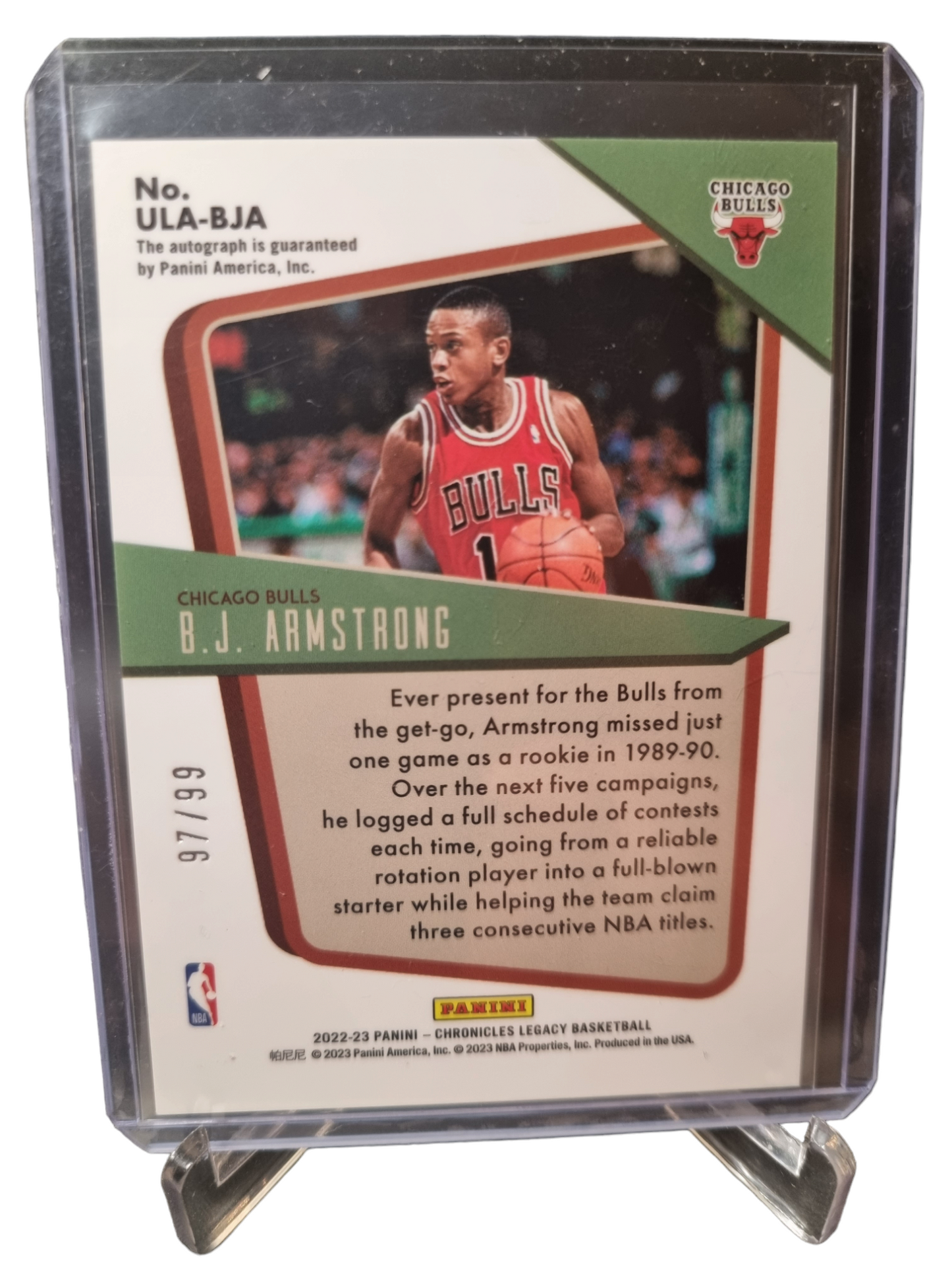 2022-23 Panini Chronicles #ULA-BJA BJ Armstrong Under The Lights Legacy Autograph 97/99