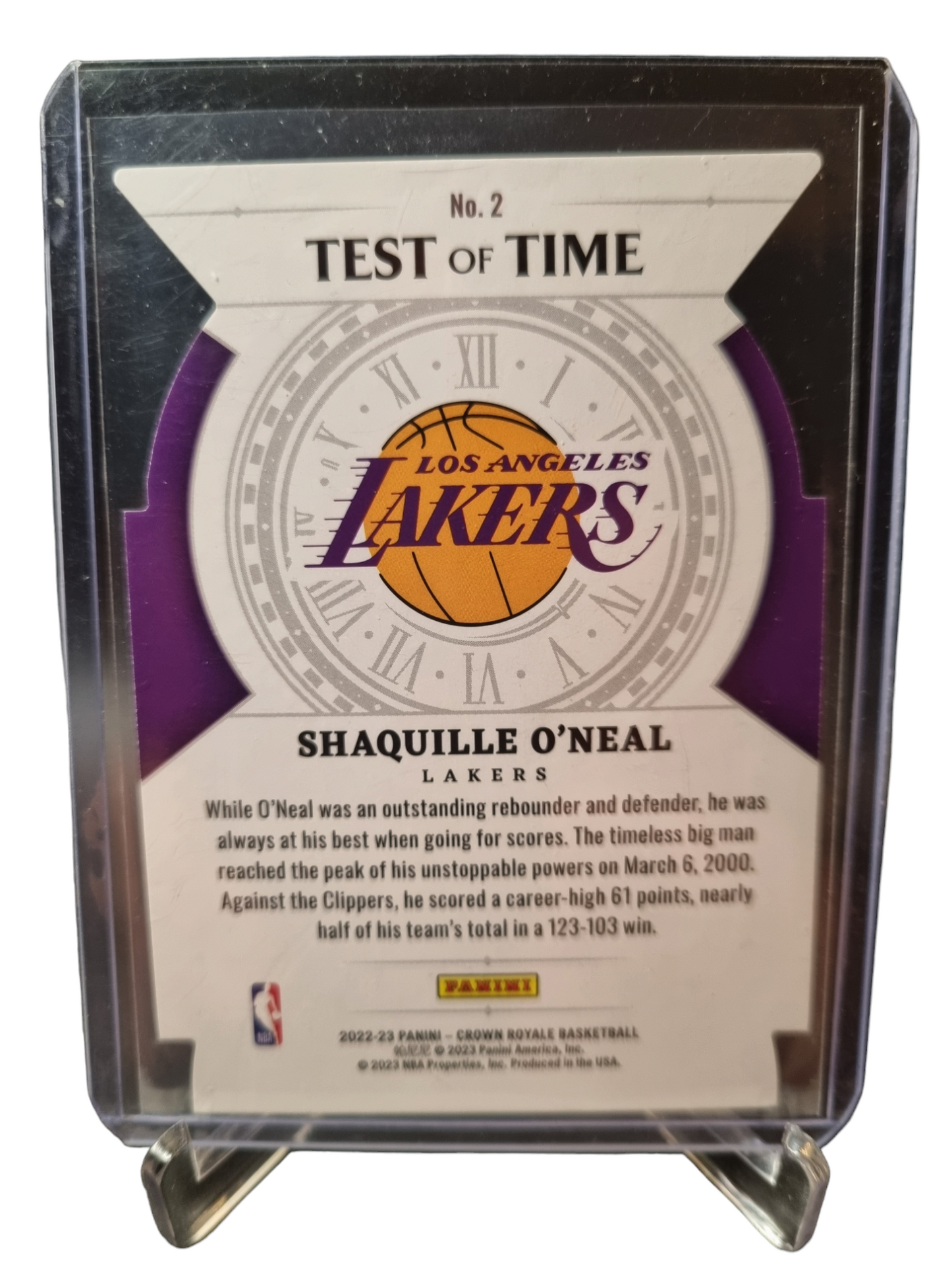 2022-23 Panini Crown Royale #2 Shaquille O'Neal Test Of Time 33/49