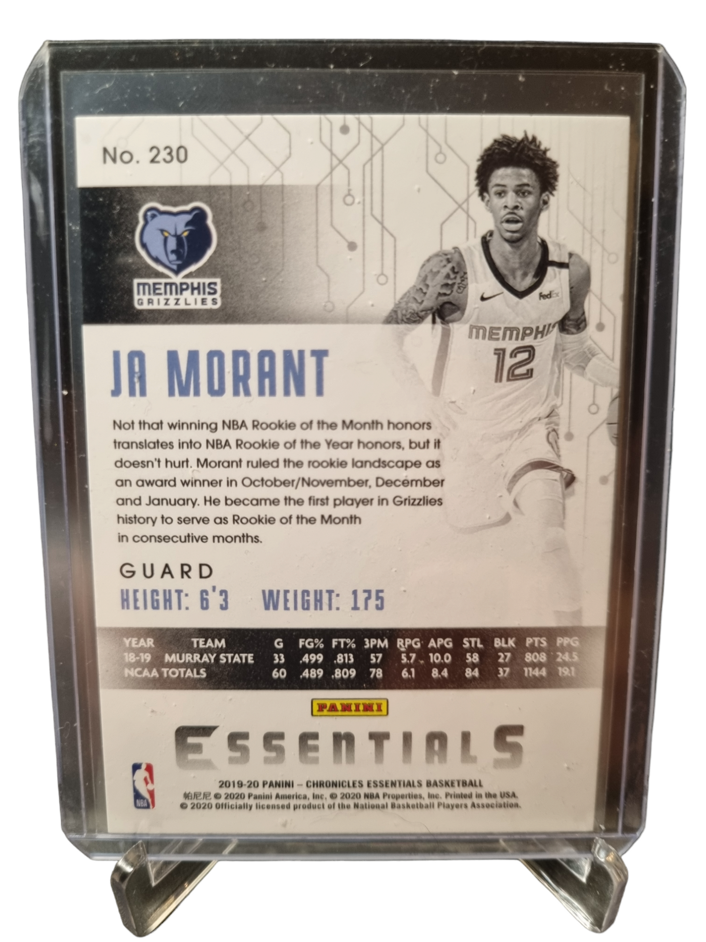 2019-20 Panini Chronicles Essentials #230 JA Morant Rookie Card Green